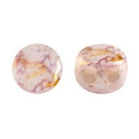 Les perles par Puca® Kalos kralen Opaque mix rose/gold ceramic look 03000/15695